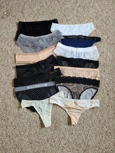 VTG Victoria's Secret Panties 14pc Cutter Lot Size M - Neutrals - Picture 1 of 7