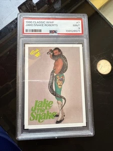 Jake The Snake Roberts 1990 clásico WWF #7 PSA 9 como nuevo - Imagen 1 de 4