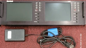 Marshall Electronics Dual 5" Standard Color Monitors Model V-R62P & A/C ADAPTER - Picture 1 of 14