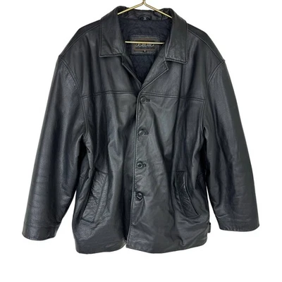 Chaqueta de cuero negra mediana vintage años 90 para hombre Casablanca Foto 1 de 4