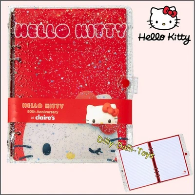 Sanrio Hello Kitty Red Organiser Notebook Journal Plastic Popper Fastening Cover - Image 1 of 4