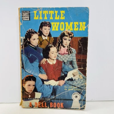 LOUISA MAY ALCOTT LITTLE WOMEN 1949 1st DELL #296  MAP BACK MOVIE TIE-IN Vintage Foto 1 de 4