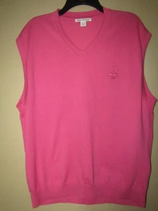 Cutter & Buck PINEHURST 185 Men's XL PINK Lightweight V-Neck Sweater Vest - Picture 1 of 8