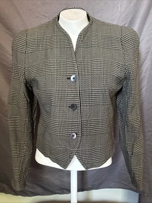 Винтажный Goirgio Armani женщин Твидовая куртка пальто 42 / 8 сделано в Италии шерсти блейзер - Изображение 1 из 4