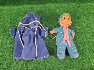 Vintage 70’s Mattel Baby Beans Doll Pull String Talk Does Not Works Blue Outfit - Bild 1 von 3