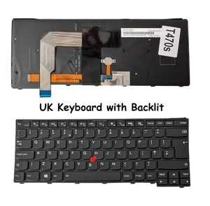 Tastatur UK mit Hintergrundbeleuchtung für Lenovo ThinkPad 13" 2nd Gen T460S T460P T470S T470P - Bild 1 von 1