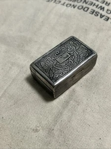 Antike Schnupftabakdose Sterlingsilber handgraviert - Bild 1 von 6