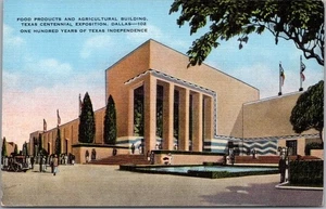 1936 TEXAS CENTENNIAL EXPOSITION Postcard "Food Products and Ag Building" Linen - Picture 1 of 2