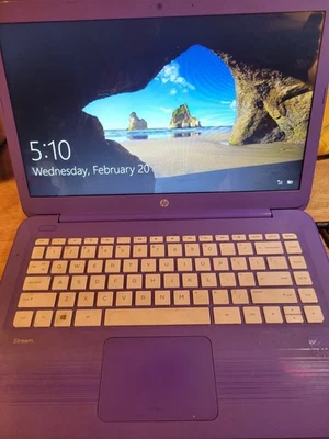 HP Stream 14-AX020WM 14" Laptop - Celeron  Read Decription.  - Image 1 of 4