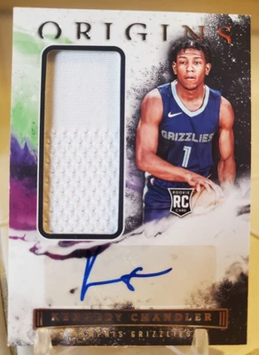 Tarjeta de novato 2023 Origins Auto Kennedy Chandler RPA autógrafo Jersey RELIQUIA RC SP Foto 1 de 2