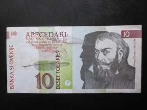SLOVENIA 10 Tolarjev 1992 Banknote Pre Euro Collectible Note - Picture 1 of 2