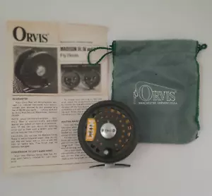 Mulinello a mosca Orvis Madison IV con borsa in tessuto linea galleggiante DT8F e manuale Inghilterra - Foto 1 di 16