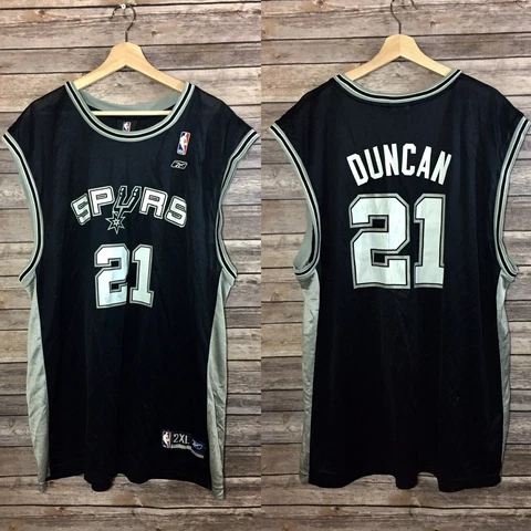 Reebok Swingman San Antonio Spurs Tim Duncan Stitched Jersey 2XL NBA Cover