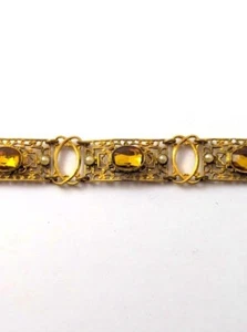 Vintage Czech Glass Bracelet, 1930's - Picture 1 of 3