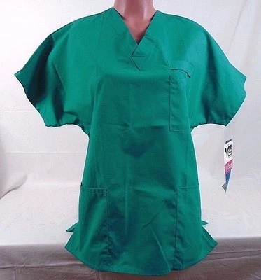 Barco Scrub Gear uniforme médico gola V esfoliante top SG120 17 azul-petróleo real tamanho S 689I - Imagem 1 de 4