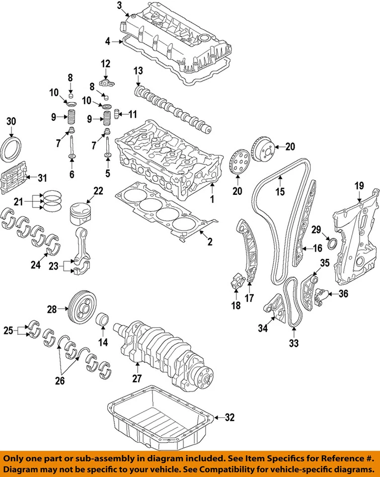 FIAT OEM 16-18 500X Crankshaft Crank-Cover 5047760AA - Image 1 of 1