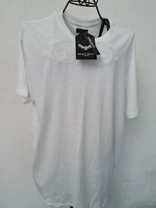Brave Soul White Short Sleeve Cotton T-shirt Size M Oversized BNWT - Picture 1 of 9