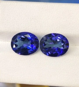 8.12Cts Top Luster9x11 Gorgeous Tanzanite Colour Blue Topaz - Picture 1 of 3