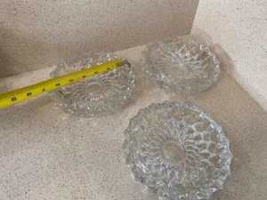 Beautiful Vintage Crystal Glass 3 Ashtray, Excellent condition, USSR - New York - Picture 1 of 2