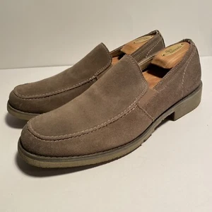 Calvin Klein David Men's Beige Suede Leather Slip On Loafers Shoes Sz 10 - Picture 1 of 7