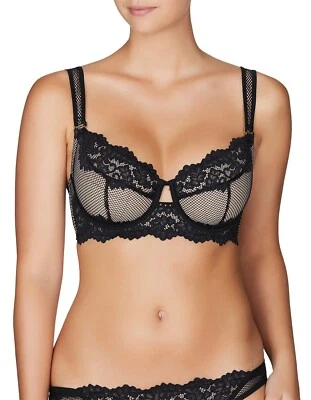 NUEVO PLACER ESTADO NOVA ENCAJE NEGRO CON AROS TALLA 8F / 30F PRECIO DE VENTA SUGERIDO POR EL FABRICANTE $89 Foto 1 de 2