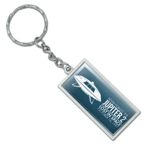 Jupiter 2 Lost In Space Spaceship Rectangle Plated Metal Keychain Key Chain - Picture 1 of 4