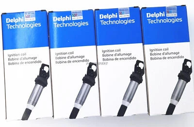 4Pcs 036905715F OEM Delphi Ignition Coil Set For VW Beetle GOLF VI Tiguan 1.4T - Image 1 of 4