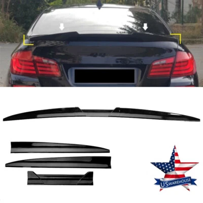 For BMW 5 Series F10 2011-2016 Sedan Rear Trunk Lip Spoiler Wing Glossy Black CL - Image 1 of 4