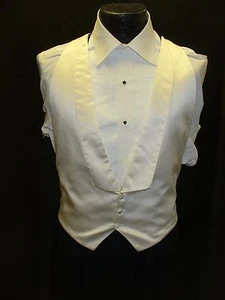 NIÑOS Chaleco Formal Sin Espalda - MARFIL Espalda PEQUEÑO Chaleco de 3 Botones #91 - Imagen 1 de 1