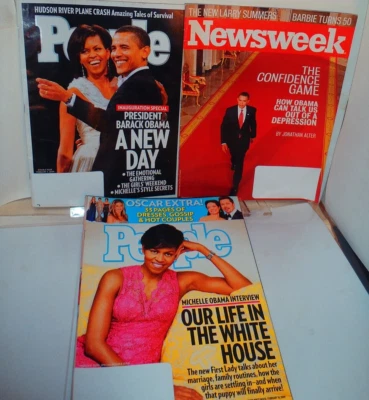 Obama Themed Lot of 3 Newsweek & People Magazines 2009 Special Double Issues - Image 1 of 4