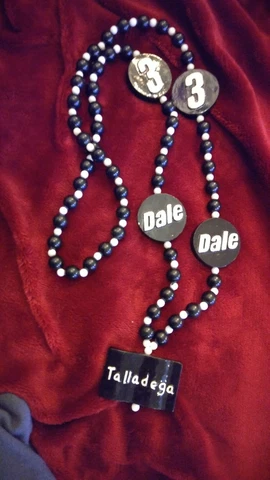 Vintage Dale Earnhardt #3 Talladega Bead Necklace Cover