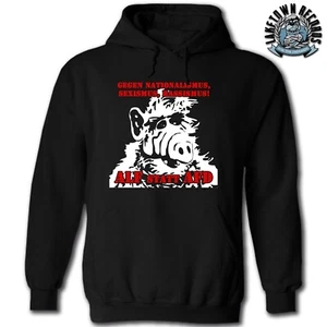 ALF EN LUGAR DE AFD (capucha / sudadera con capucha) S-3XL FCK NZS FCK AFD CONTRA NAZIS Punk GNWP - Imagen 1 de 2
