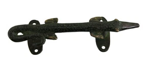 Poignée de porte crocodile en laiton Artisanat fait main Inde # 4719 - Picture 1 of 7