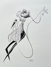 Al Hirschfeld MICK JAGGER Facsimile Signed Limited Edition Lithograph Art 27x20"