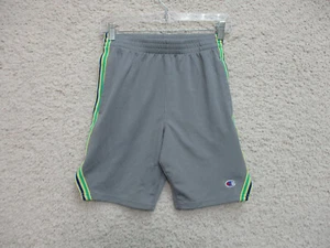 Champion Shorts Medium Youth Gray Athletic Stretch Pockets Logo Modern Boys YMD - Picture 1 of 10