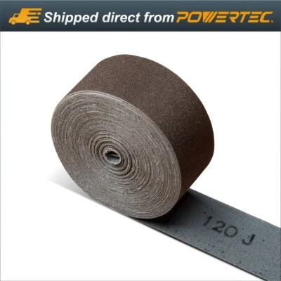 Rollo de papel de lijar de tela esmerilada 49000 120 granos, 1-1/2 pulgadas x 10 yardas Foto 1 de 4