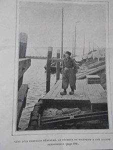 Hollande Pêcheur vêtu d'u pantalon démesuré Image Print 1905 - Picture 1 of 1