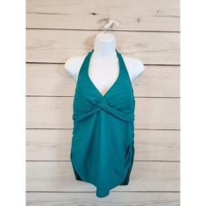 Athleta Womens Tankini Swimsuit Top Green / Blue Size 40 B/C - Picture 1 of 6