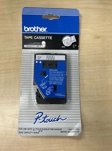 New Brother Cassette Tape P-touch TCD001 Black Green 12 mm 1/2 laminated labels - Picture 1 of 2