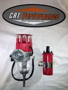 MOPAR 318-340-360 RED SMALL CAP HEI Distributor + 45K COIL RED - NEW  - Bild 1 von 3