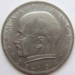 Münze BRD Max Planck 2 Deutsche Mark 1958 G in Vorzüglich / Stempelglanz - Picture 1 of 2