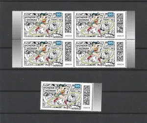 Germany 2025 DC Comics Super heroes Wonder Woman Block of 4 + Stamp MNH - Picture 1 of 1