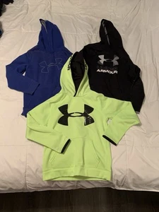 Lot Of 3 Under Armour Boys Hoodie Pullover Sweatshirts Youth Medium - Picture 1 of 8
