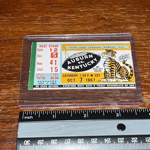1967 Auburn vs Kentucky Football Ticket Stub 10.07.1967 - Bild 1 von 11
