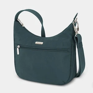 Travelon Anti-Theft Essentials East/West Small Hobo Color: Peacock - Picture 1 of 5