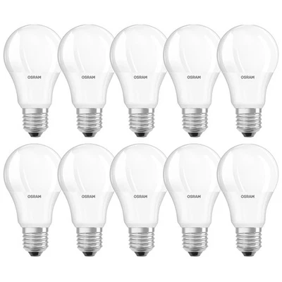 10 lampadine Osram LED A55 5,5 W = 40 W E27 opache 470 lm luce diurna 6500 K bianco freddo - Immagine 1 di 4