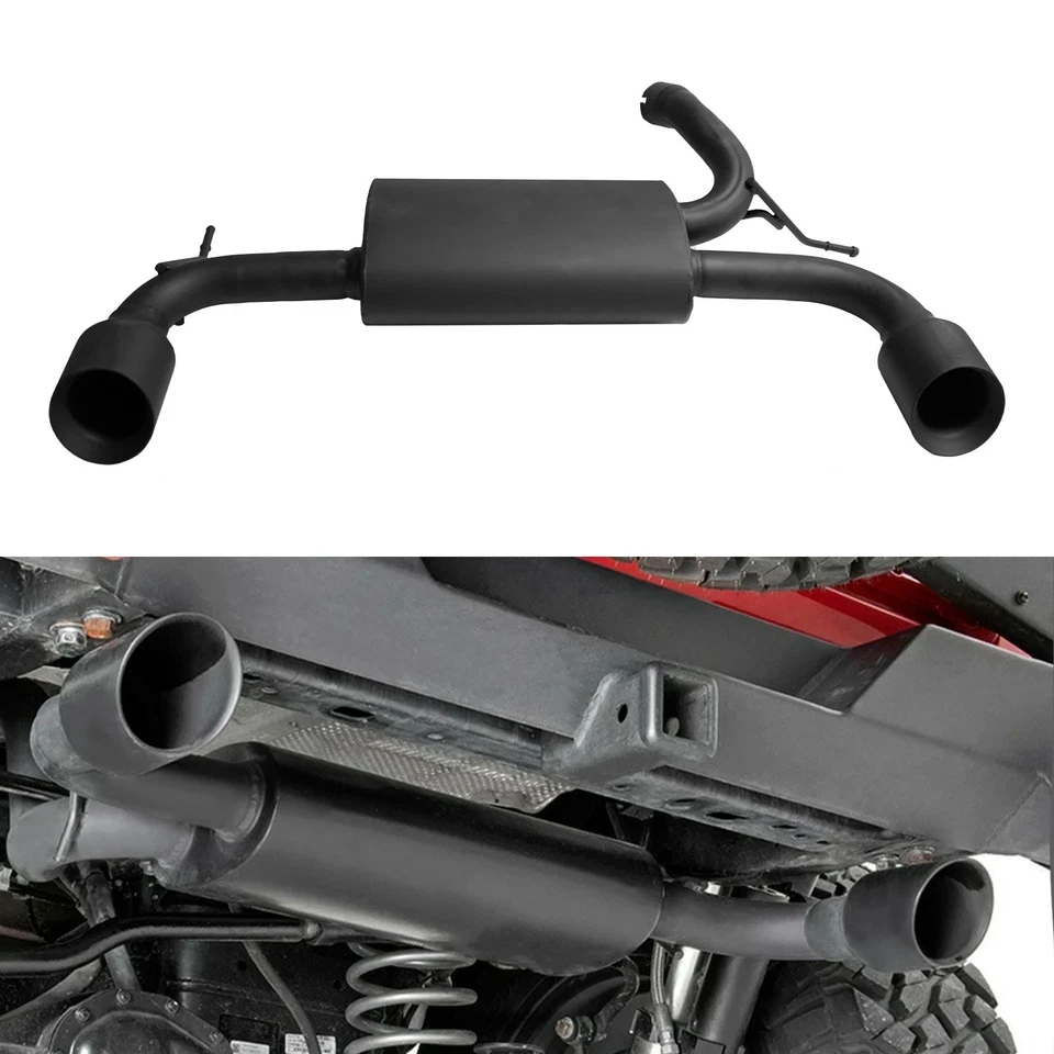Exhaust Muffler System Fits 2007-2017 Jeep Wrangler JK 2/4Door Dual Axle Back — 第 1/4 张图片