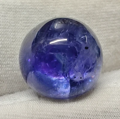 Natural Translucent Blue Tanzanite Cabochon Round Shape Gemstone Jewel 10.5 Cts - Image 1 of 4