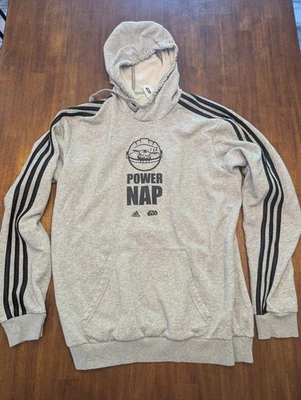 Adidas x Star Wars The Mandalorian Grogu The Child Power Nap Hoodie Mens Medium  - Imagem 1 de 4