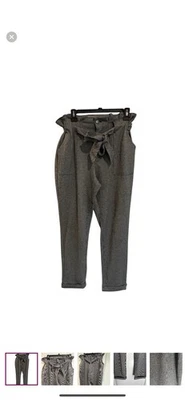 SO juniors houndstooth с манжетами подол брюки с ремнем, черный/белый, размер 15 - Изображение 1 из 4